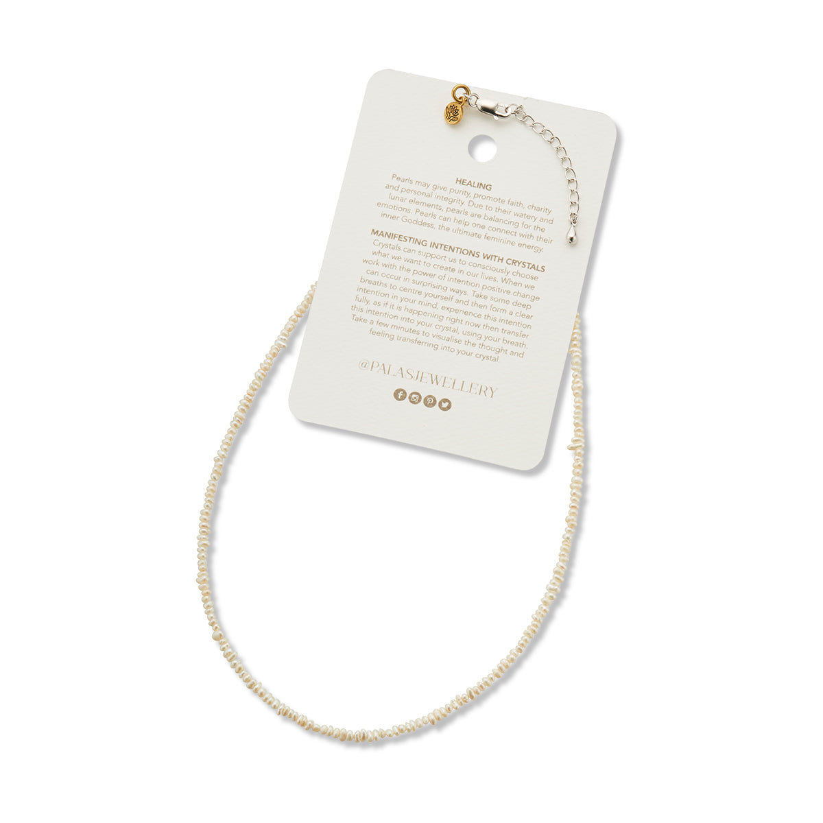 Pearl empower gem necklace